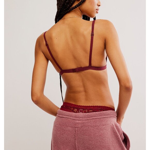 FREE PEOPLE Collagen Yarn Triangle Bra / Port Royal.Sz Small. 🆕 NWT❤️ - Picture 3 of 9